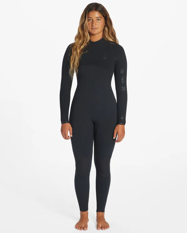 4/3mm Salty Dayz Natural - Traje de Surf Integral sin Cremallera para Mujer