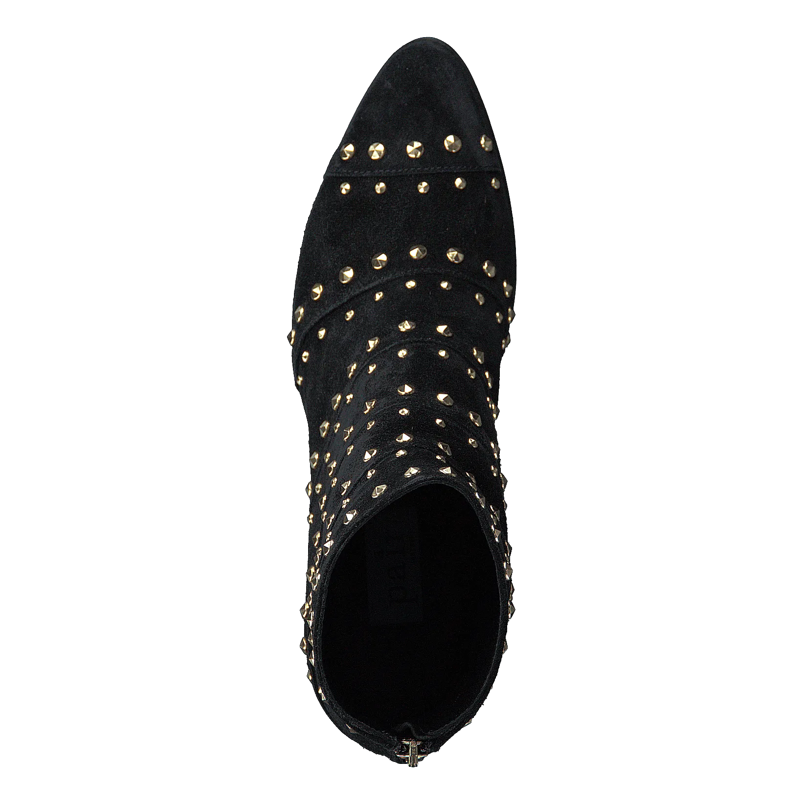 A Pair zapatos Bootlet W/Rivets Black Suede