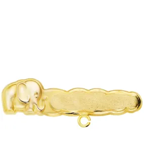 Alfiler Bebé Elefante Nube Oro Amarillo 18K