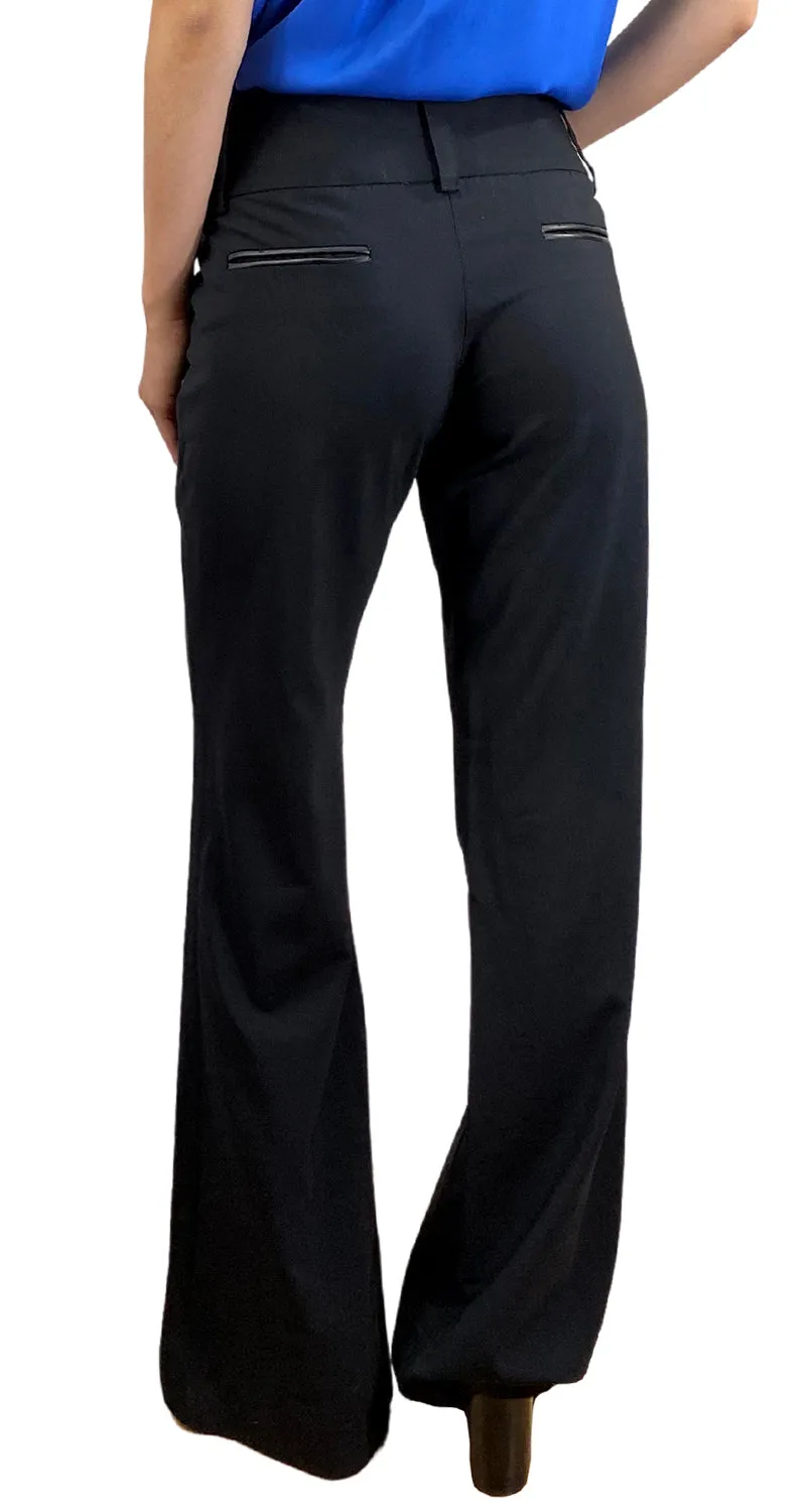 ALICE + OLIVIA Pantalón Negro Tela
