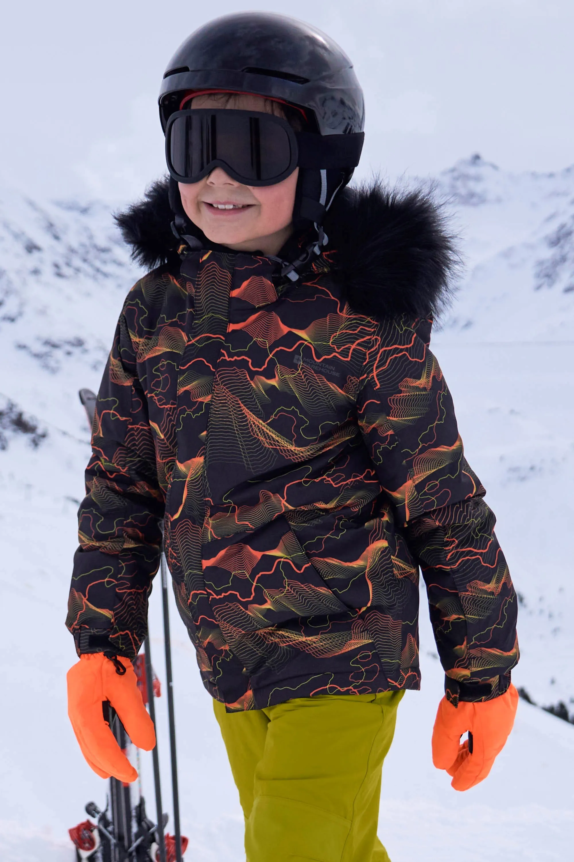 Berg chaqueta de nieve infantil estampada