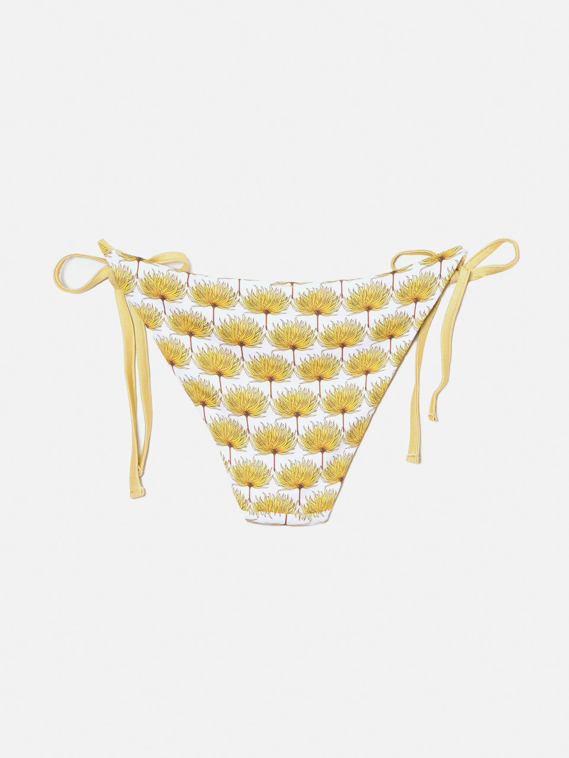 Braguita bikini reversible estampado amarillo