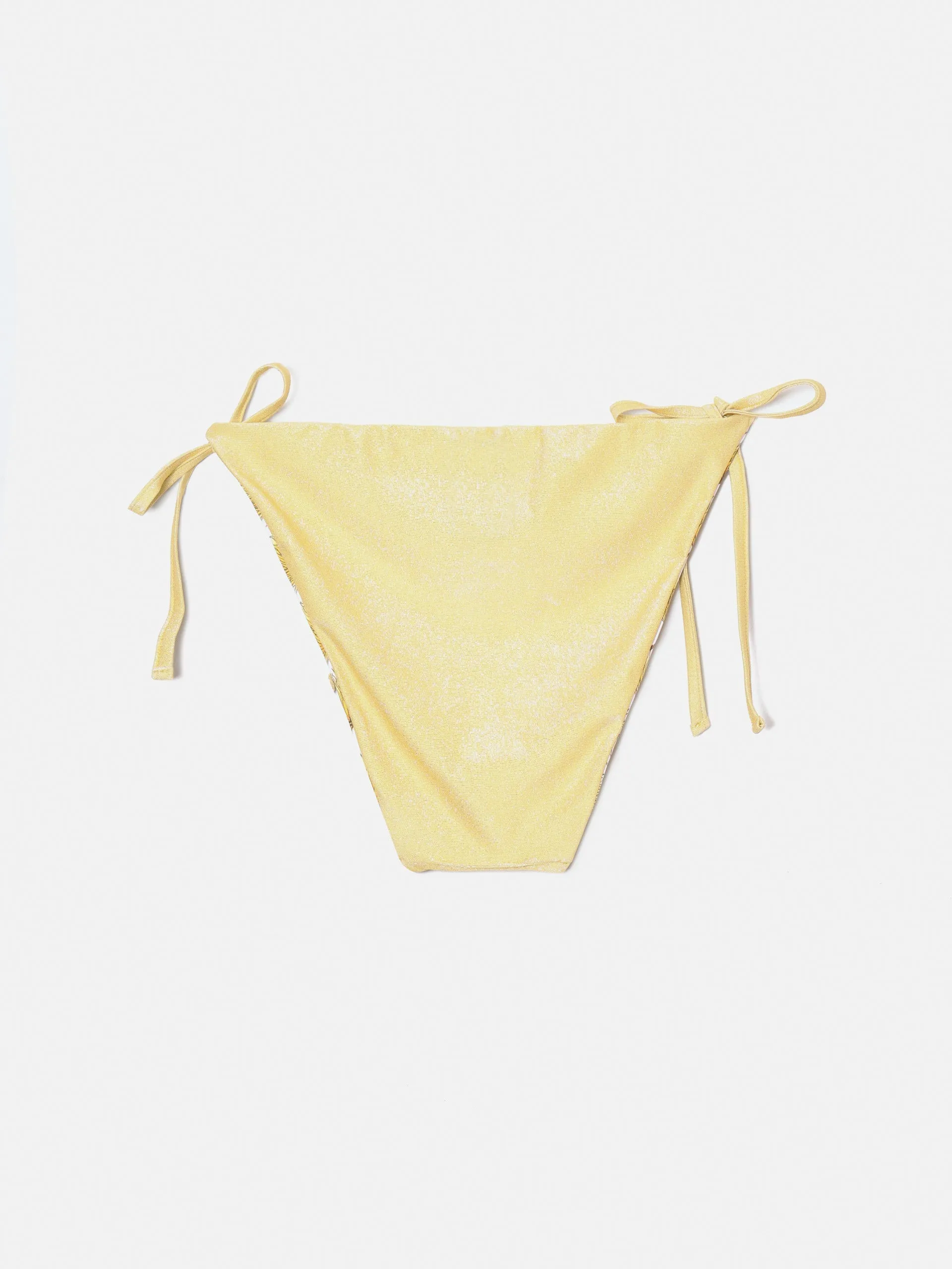 Braguita bikini reversible estampado amarillo