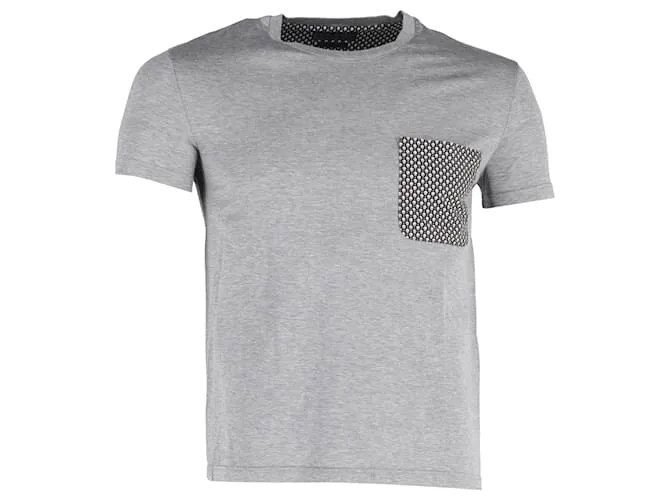 Camiseta Alexander McQueen con bolsillo y calavera en algodón gris Castaño 