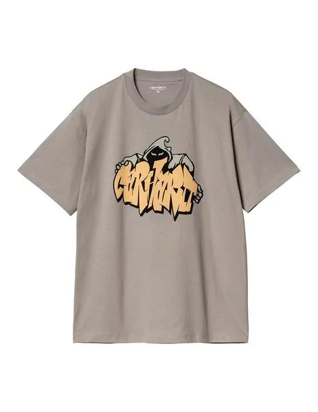 Camiseta carhartt wip s/s yute gris de hombre