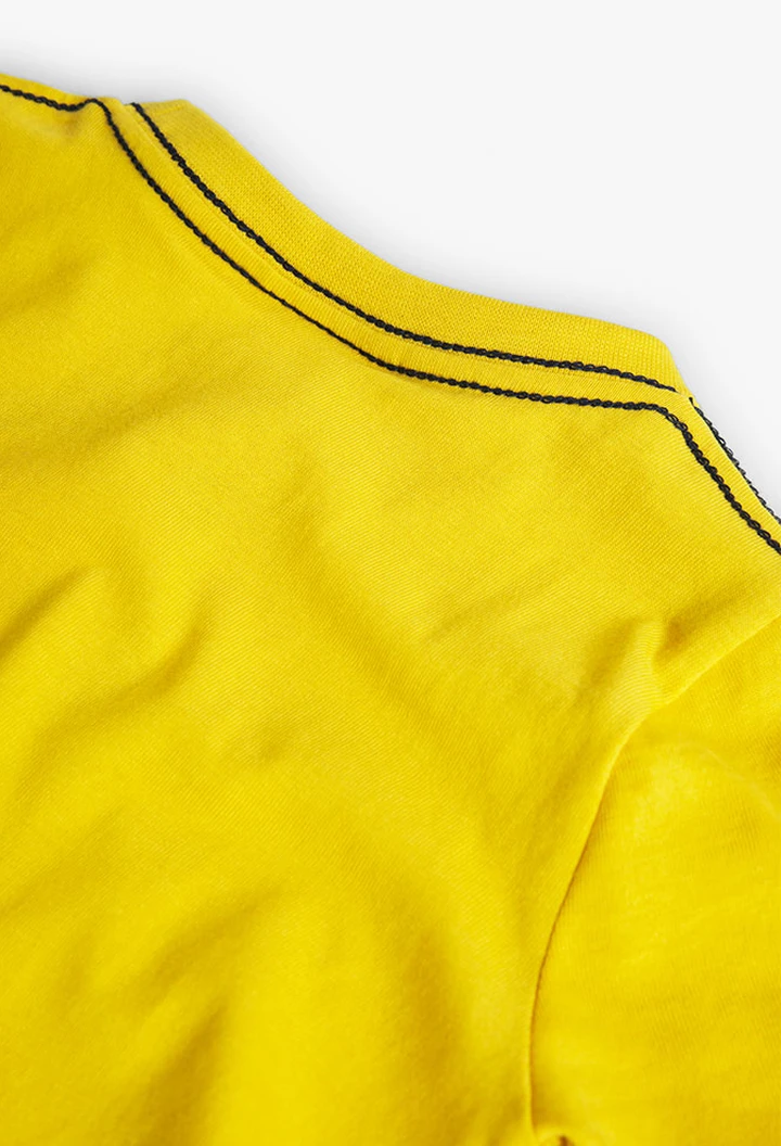 Camiseta de punto amarillo de bebé niño
