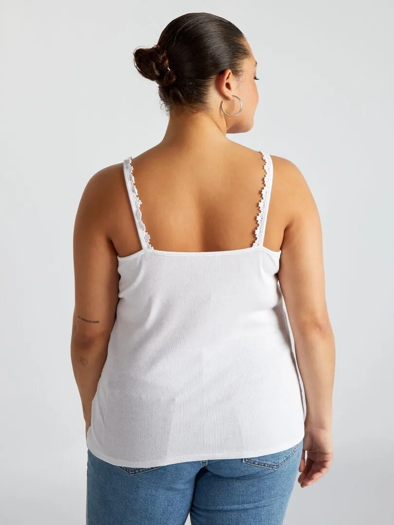 Camiseta de tirantes finos - blanco