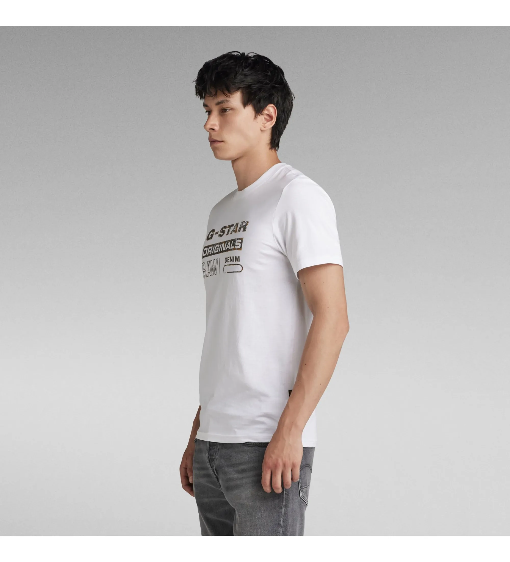 Camiseta Distressed Originals blanco