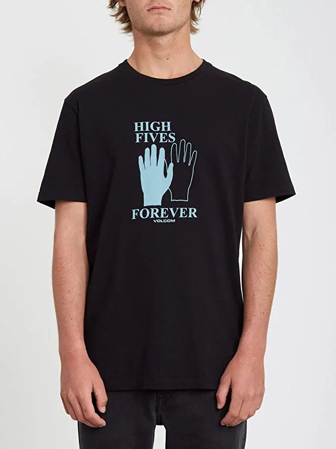 Camiseta Hombre VOLCOM manga corta High5 Forever Ltw SS – BLACK Ref. A4312061 Negra mano 5 dedos