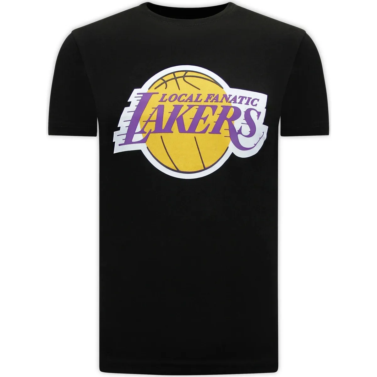 Camiseta Lakers Print Hombre Negra