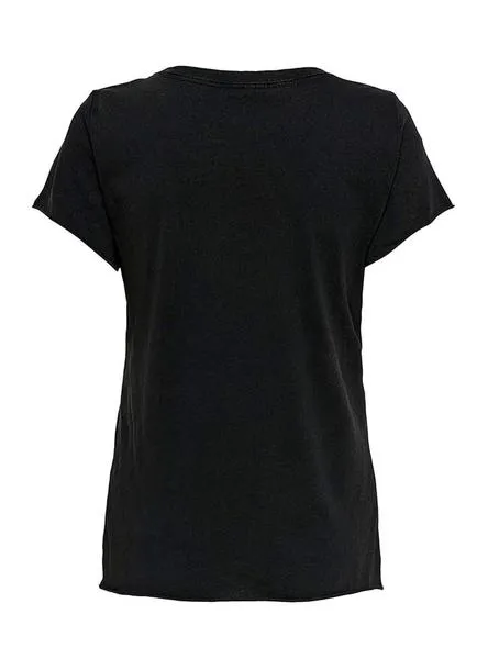 camiseta only lucy negro para mujer