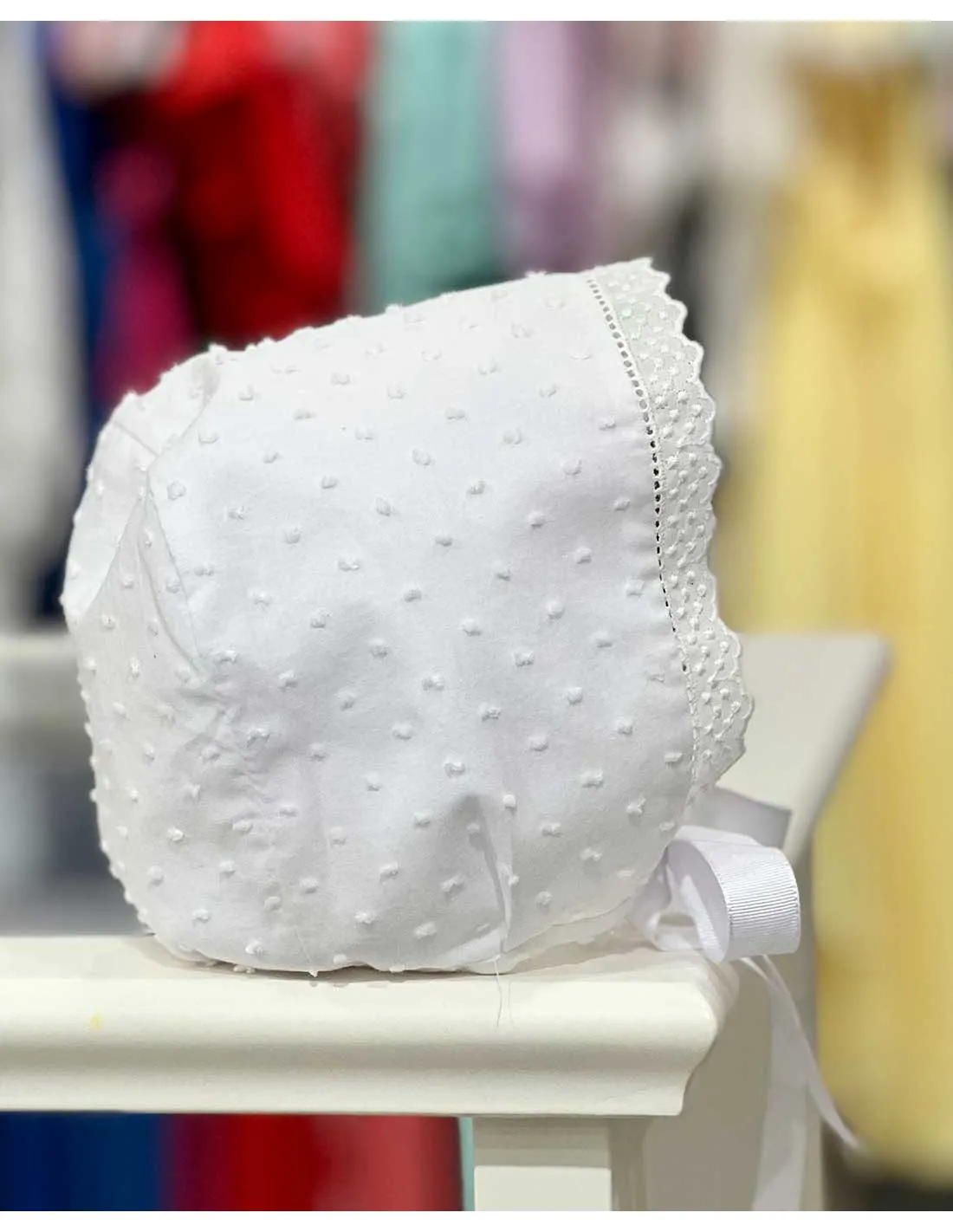 Capota Blanca Plumeti Niña Ceremonia Julieta Moda Infantil