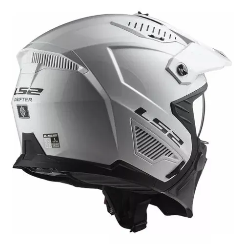 CASCO LS2 606 DRIFTER BLANCO ABIERTO CONVERTIBLE CERTIFICACIÓN ECE 2206