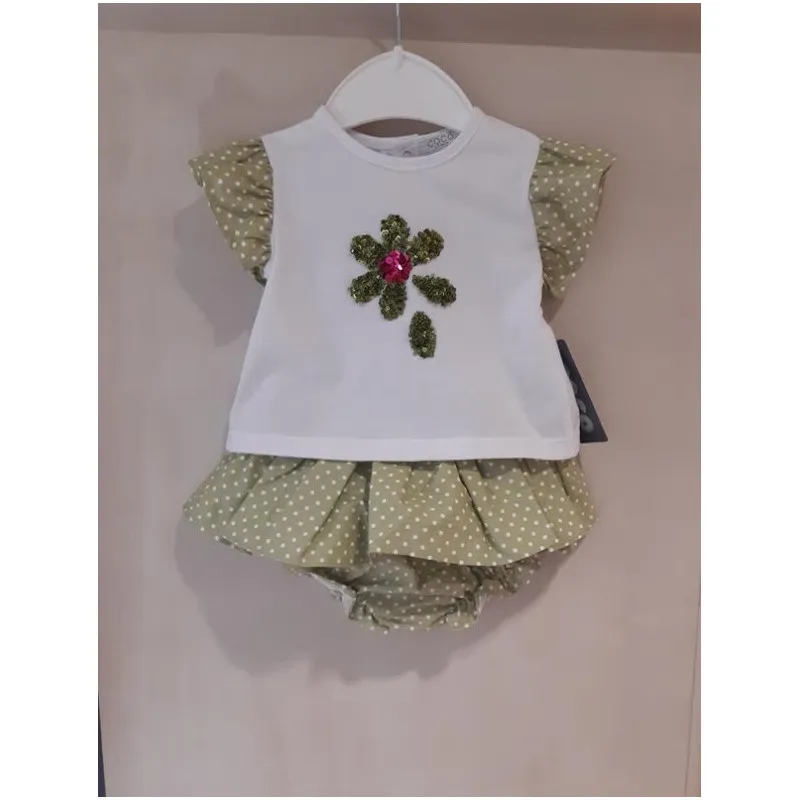 Conjunto camiseta lentejuelas y braguita