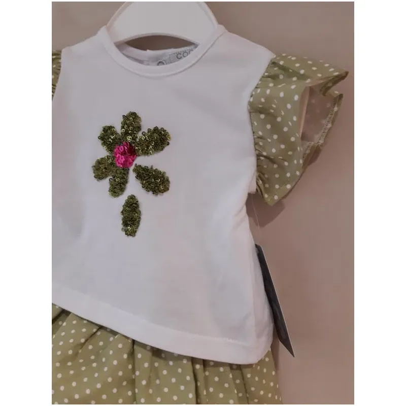 Conjunto camiseta lentejuelas y braguita