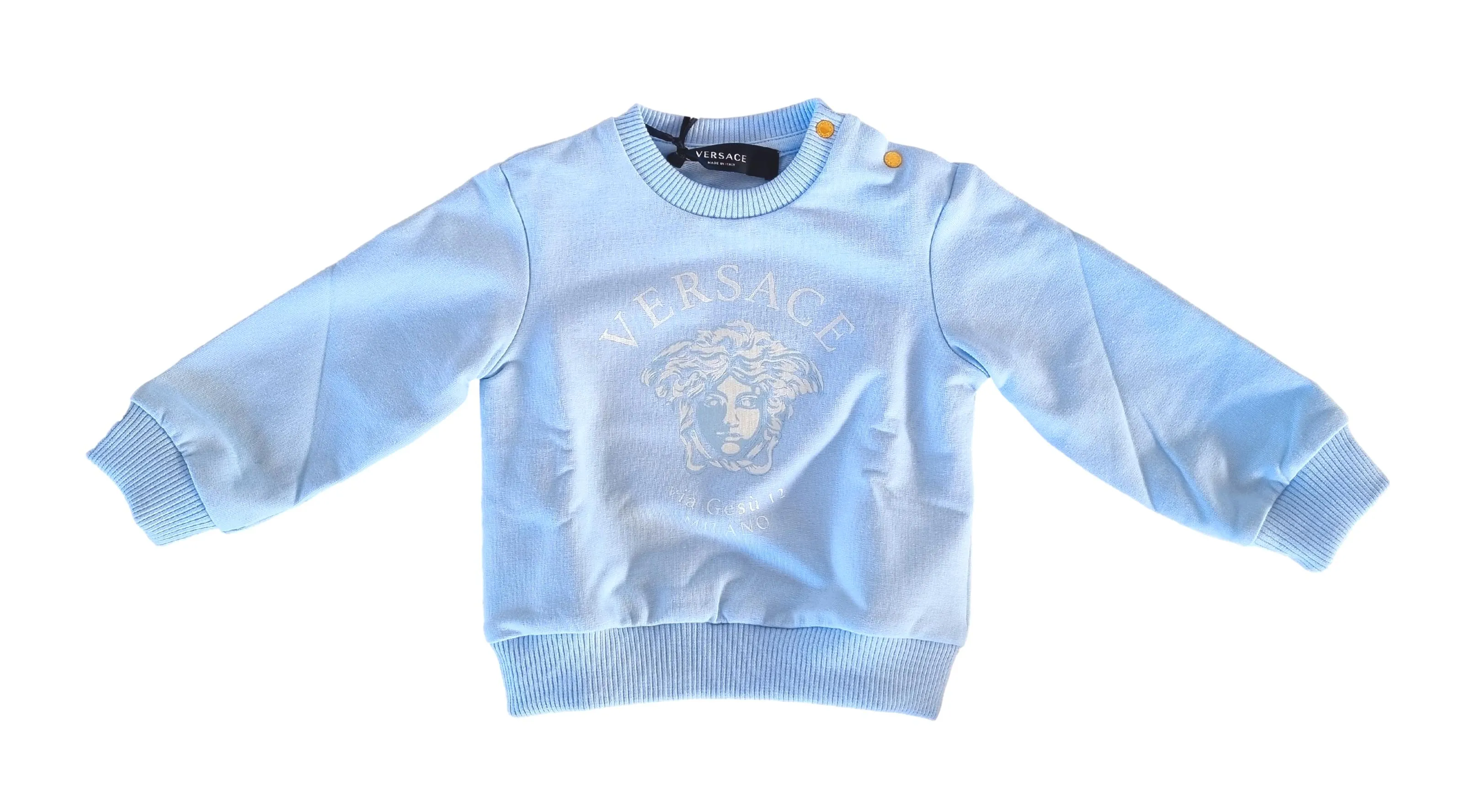 Conjunto chándal VERSACE coordinado sudadera + pantalón bebé niño 3-6 meses azul