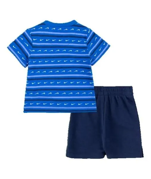 Conjunto Corto Nike Swoosh Azul Niño