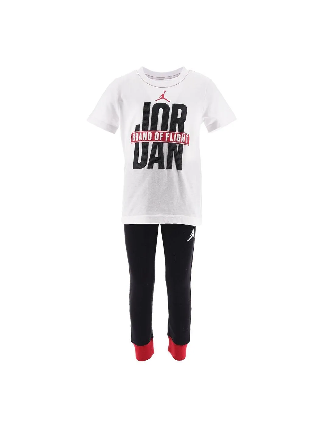 Conjunto Niño Jordan Nike Tape Blanco Negro