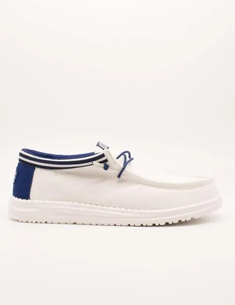 Deportivo Hey Dude Wally Letterman White-Blue de Hombre