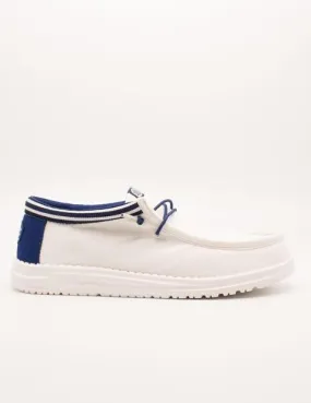 Deportivo Hey Dude Wally Letterman White-Blue de Hombre