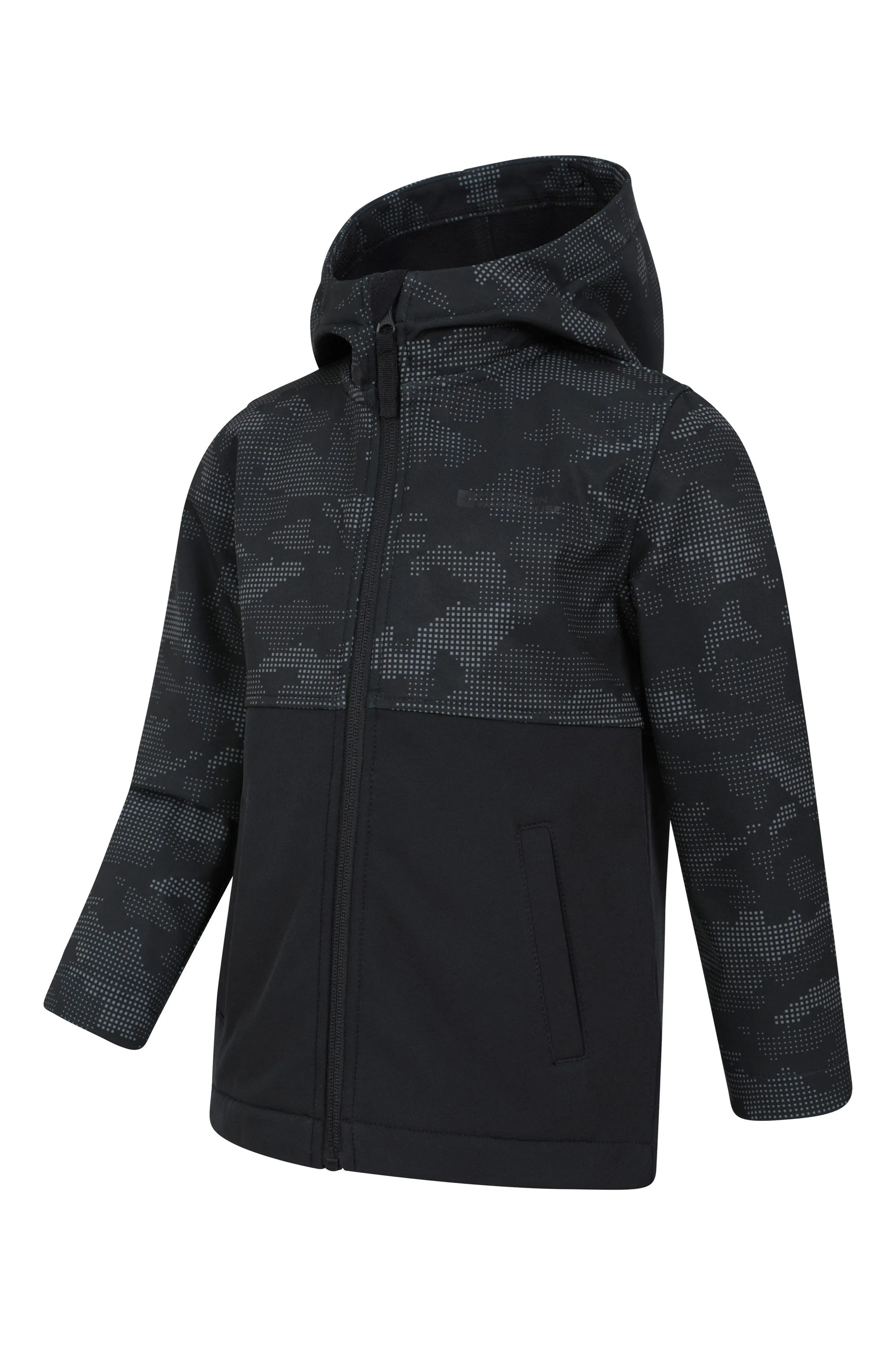 Exodus softshell infantil con estampado de camuflaje