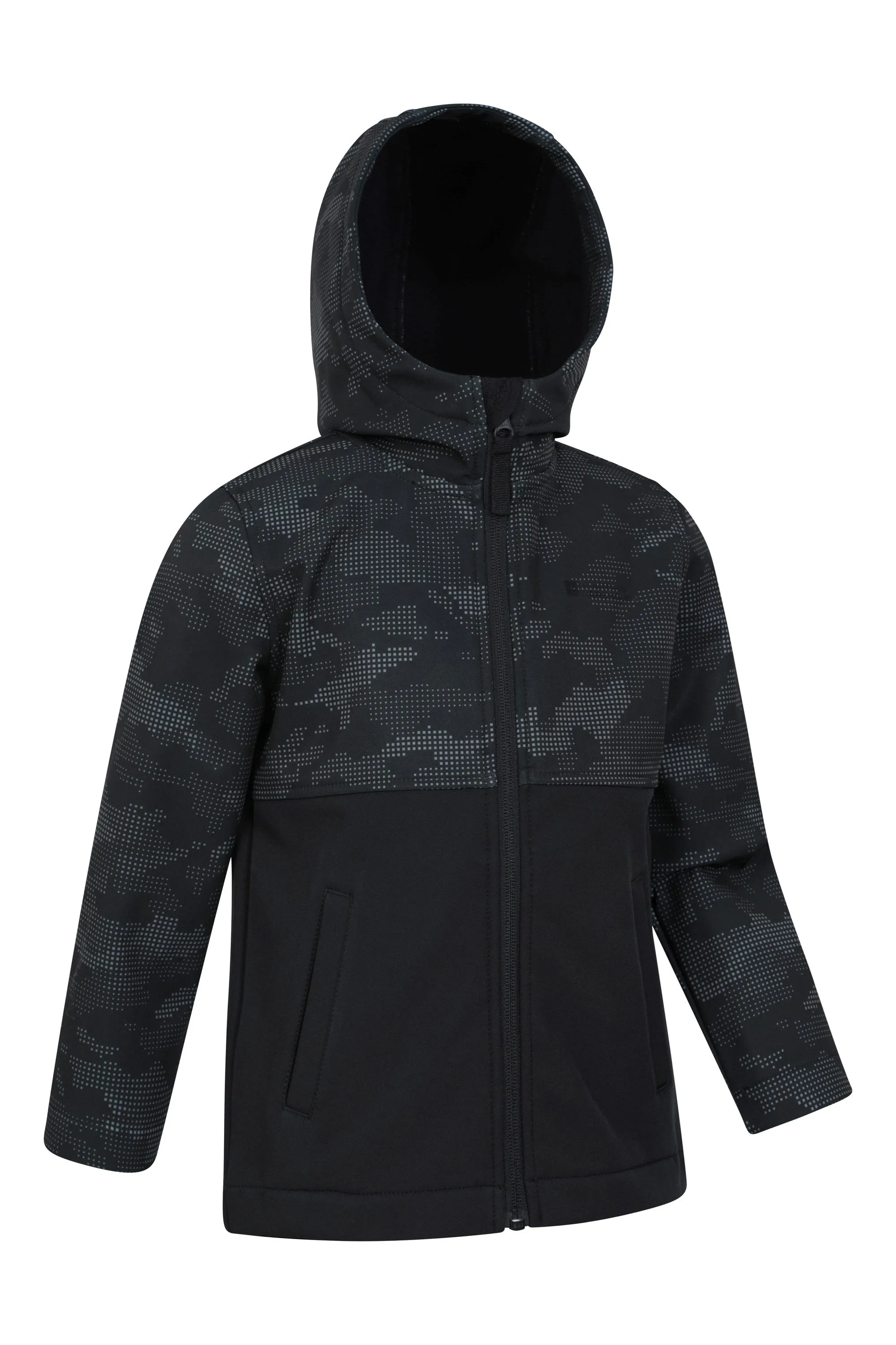 Exodus softshell infantil con estampado de camuflaje