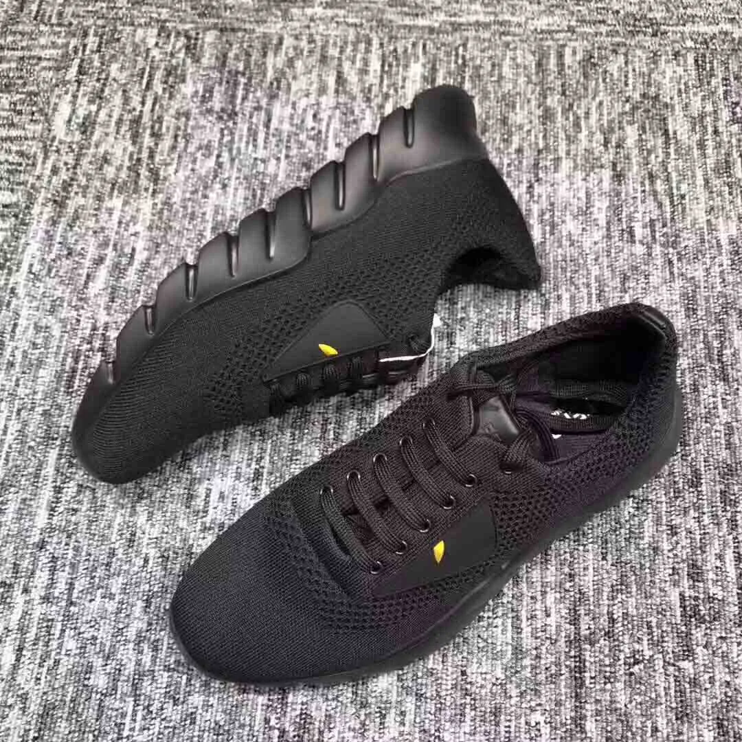 Fendi Zapatos para correr de tela para hombre-Negro