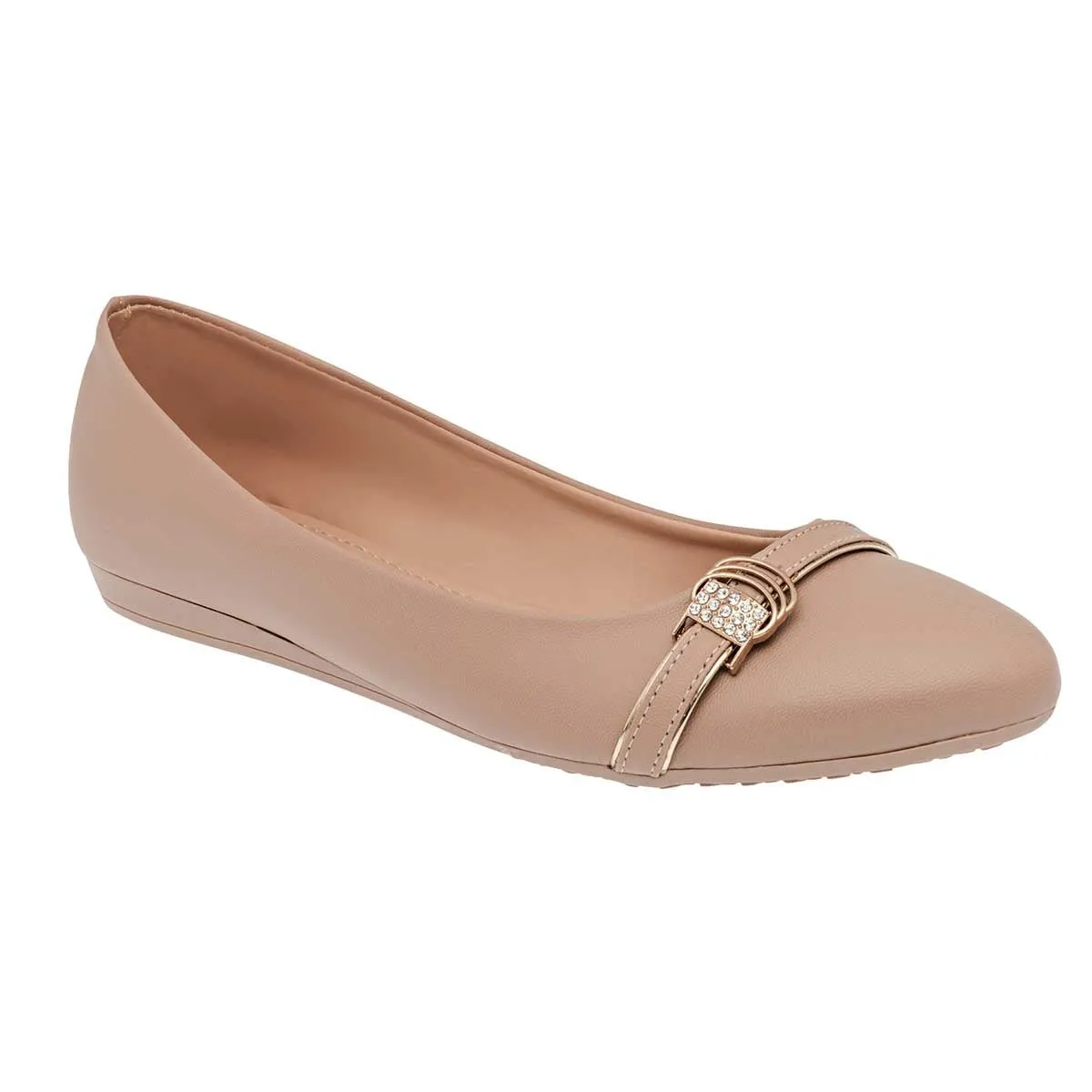 Flats clásicas Exterior Piel sintética Color Beige Para Mujer De Clasben