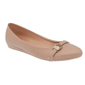 Flats clásicas Exterior Piel sintética Color Beige Para Mujer De Clasben