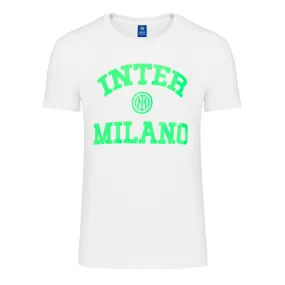 IM CAMISETA COLLEGE BLANCO FLUO