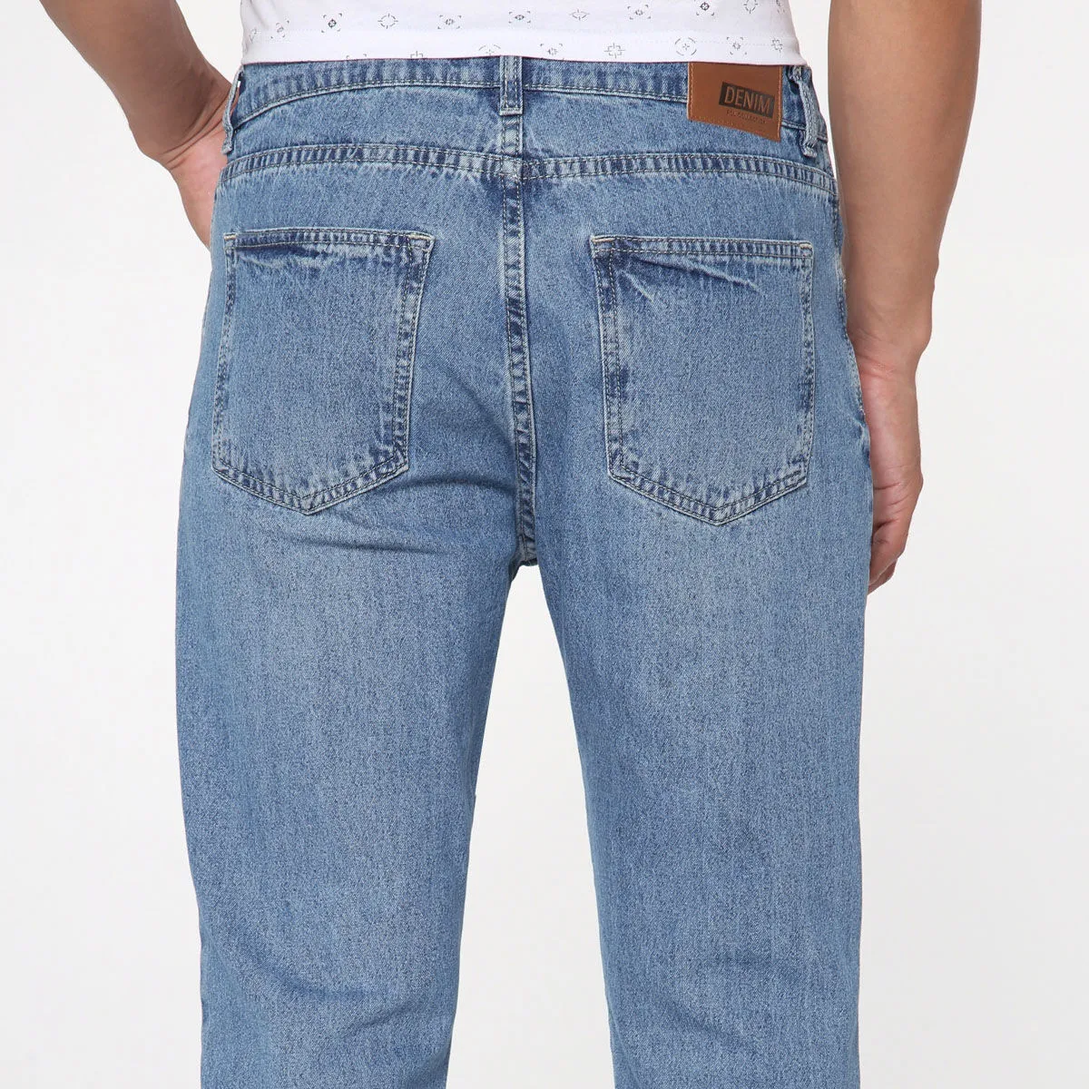 Jean Para Hombre Regular Azul Medio