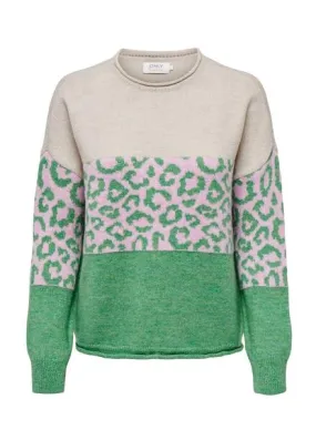 Jersey Only Jade Amimal Print Verde Para Mujer