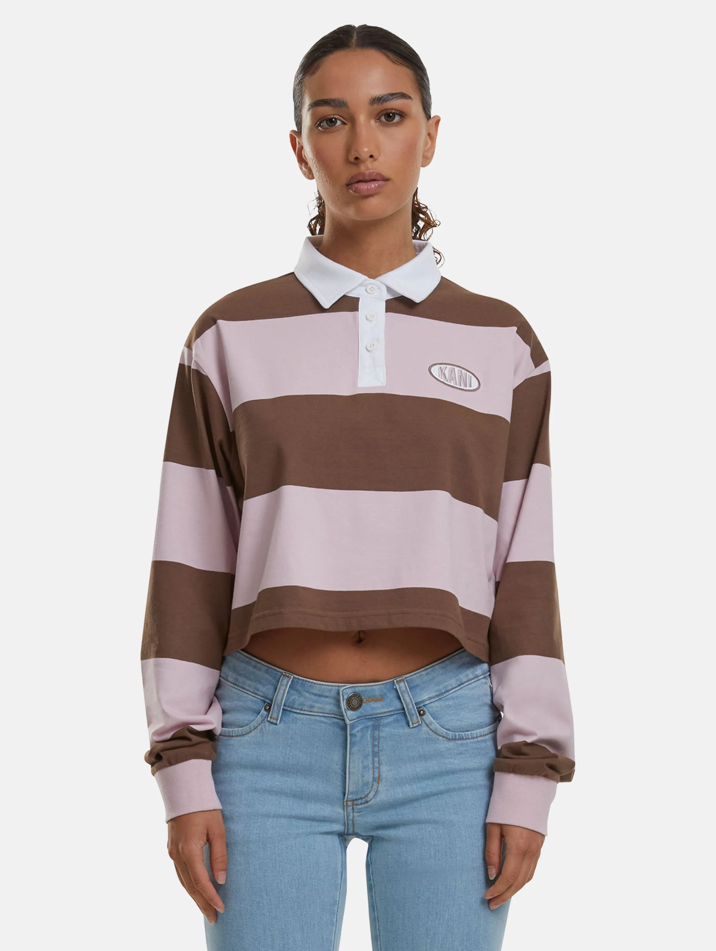 Karl Kani Woven Signature Crop Striped Rugby