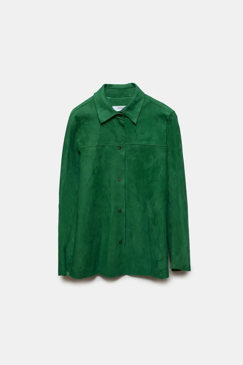 MEWS CLOTHING SOBRECAMISA DE PIEL RANDY VERDE