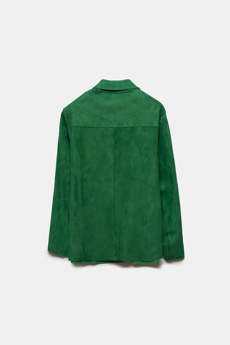 MEWS CLOTHING SOBRECAMISA DE PIEL RANDY VERDE