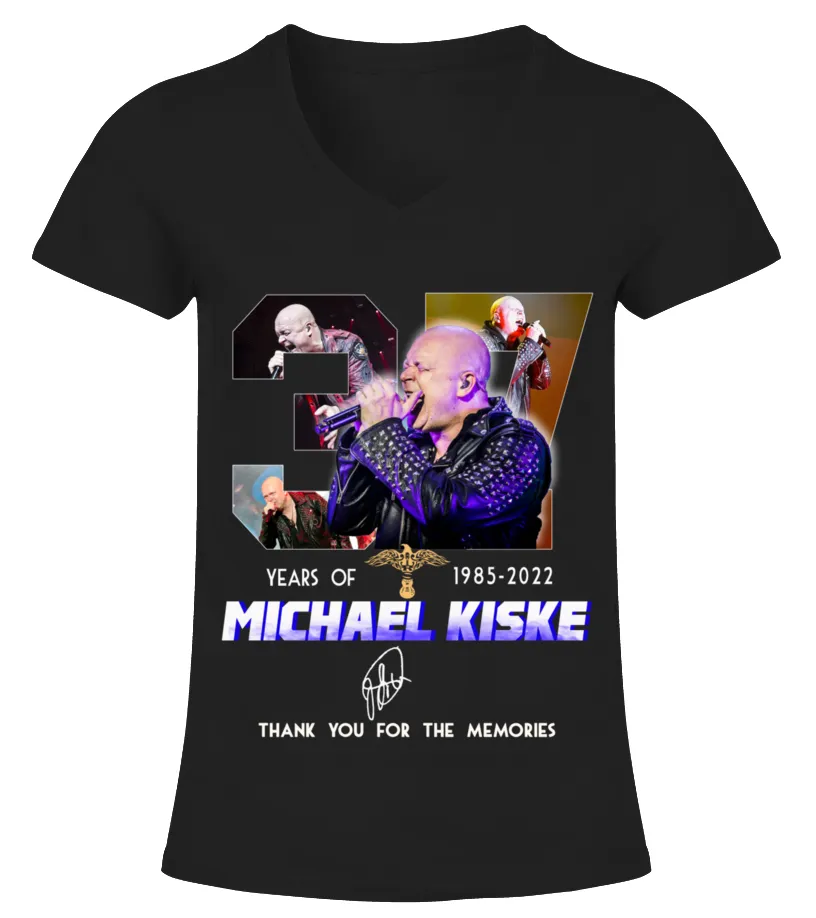 MICHAEL KISKE 37 YEARS OF 1985-2022 Camiseta cuello pico Mujer