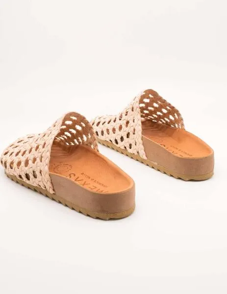 Mule Mexas Puebla Beige de Mujer