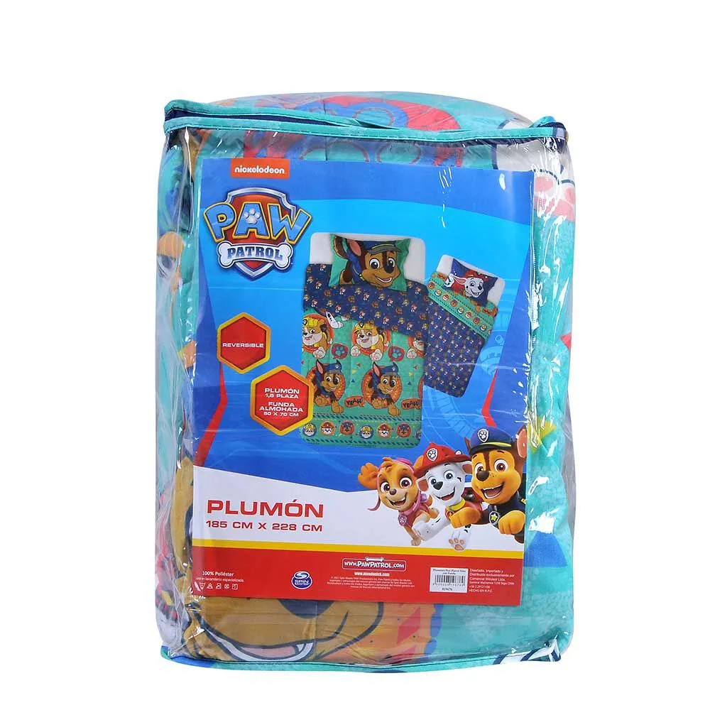 Plumón Infantil Paw Patrol 1,5 Plazas Triángu Niño