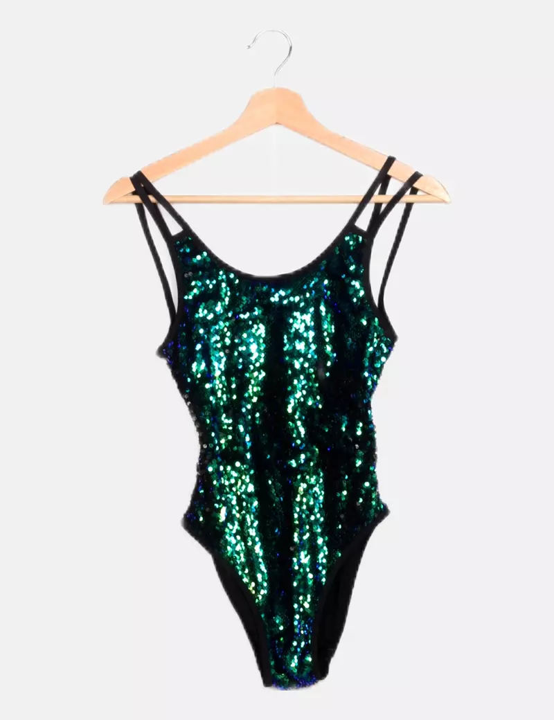 Primark Body verde paillettes