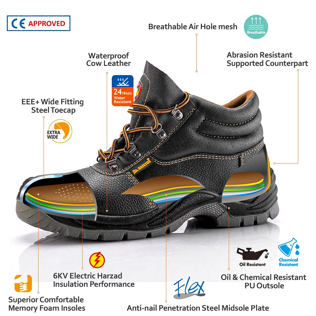 Safetoe Zapatos de seguridad de marca M-8138