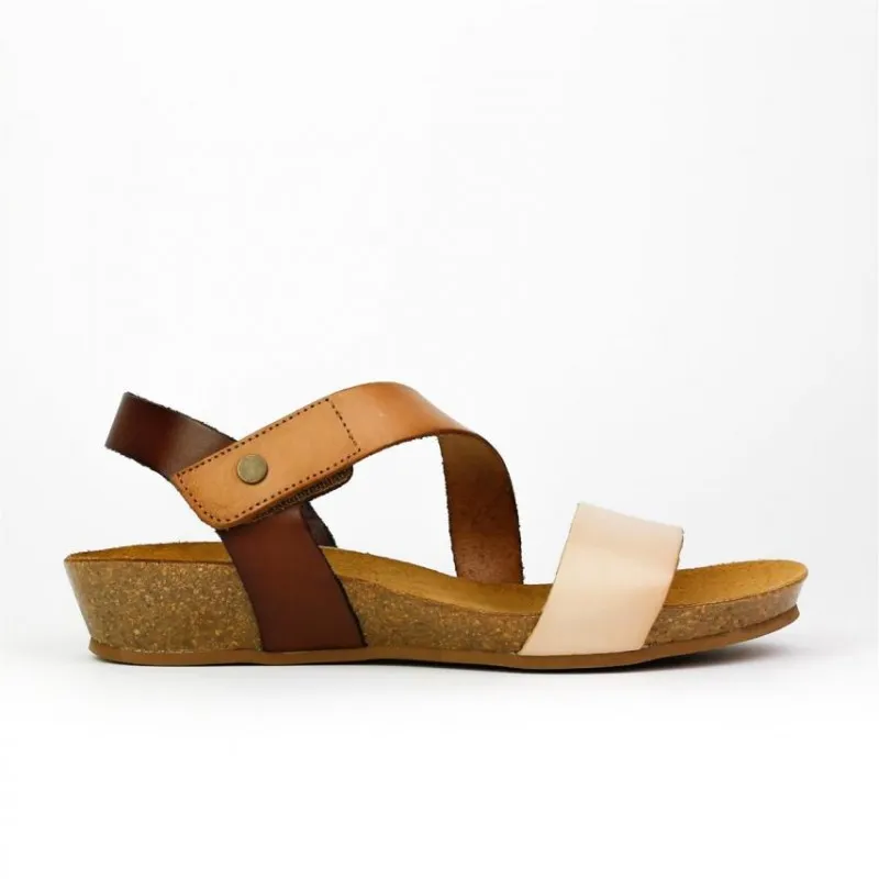 Sandalias de mujer Bonaventure K211-COMBI CUERO