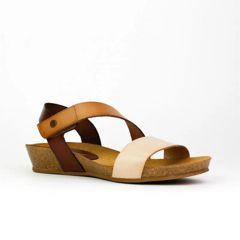 Sandalias de mujer Bonaventure K211-COMBI CUERO