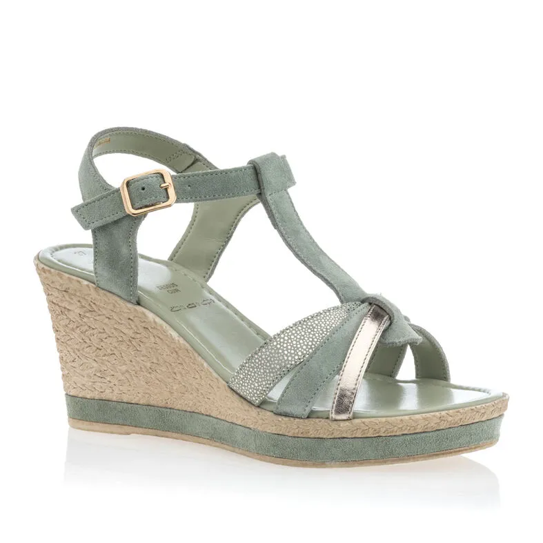 Sandalias mujer verde