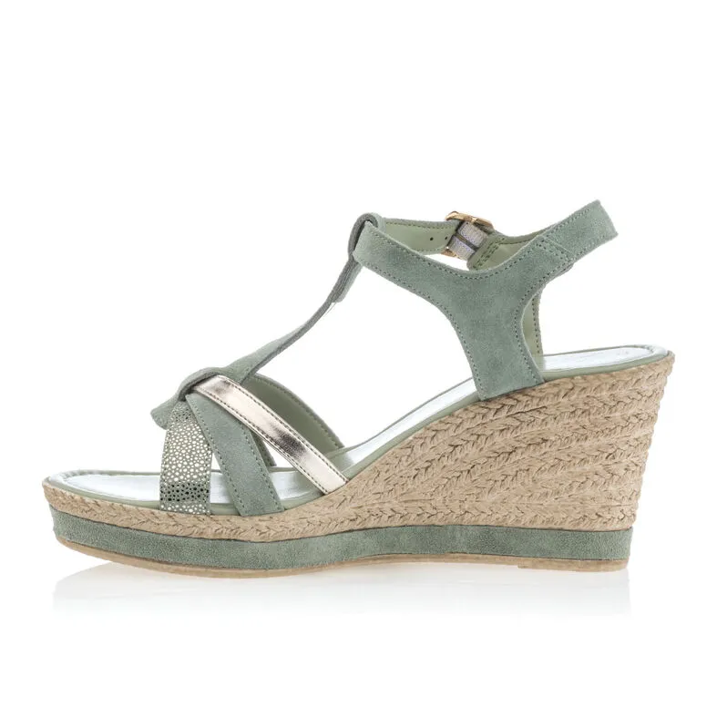 Sandalias mujer verde