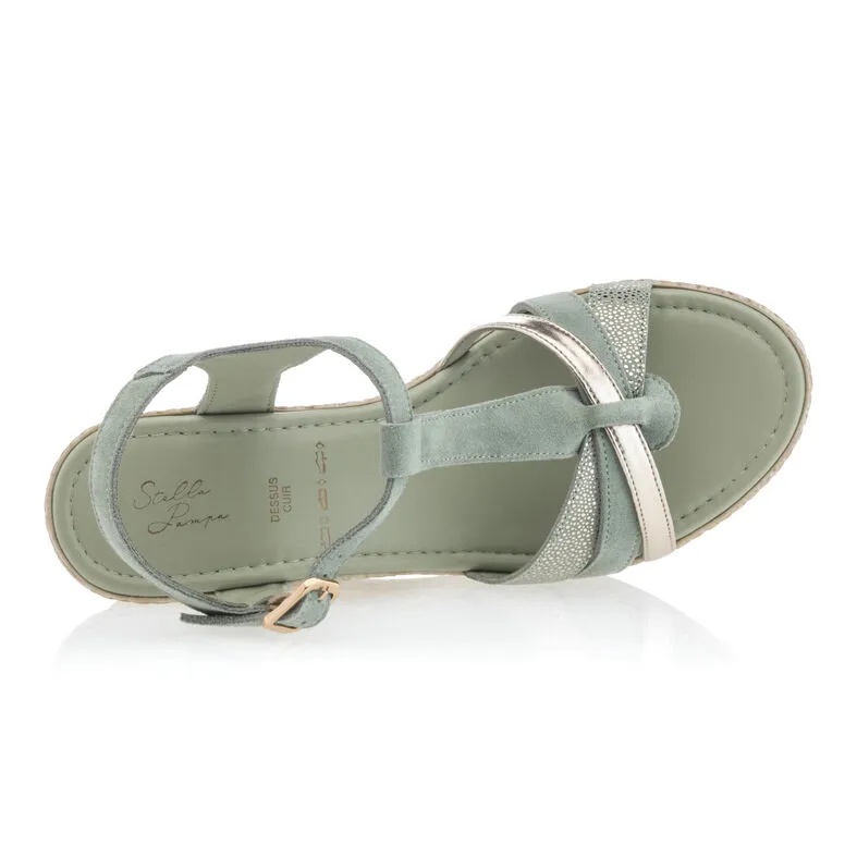 Sandalias mujer verde