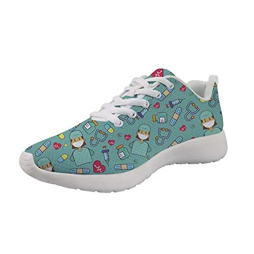 Showudesigns Nurse Print Green - Zapatilla de enfermera