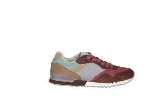Sneaker Nobuck Burdeos Punta y Carrillera Pala Rejilla Rosa