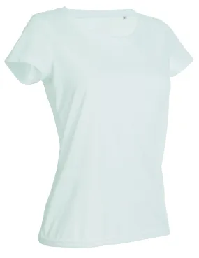 Stedman STE8700 - Camiseta Mujer Manga Corta Active-Dry  - Blanco