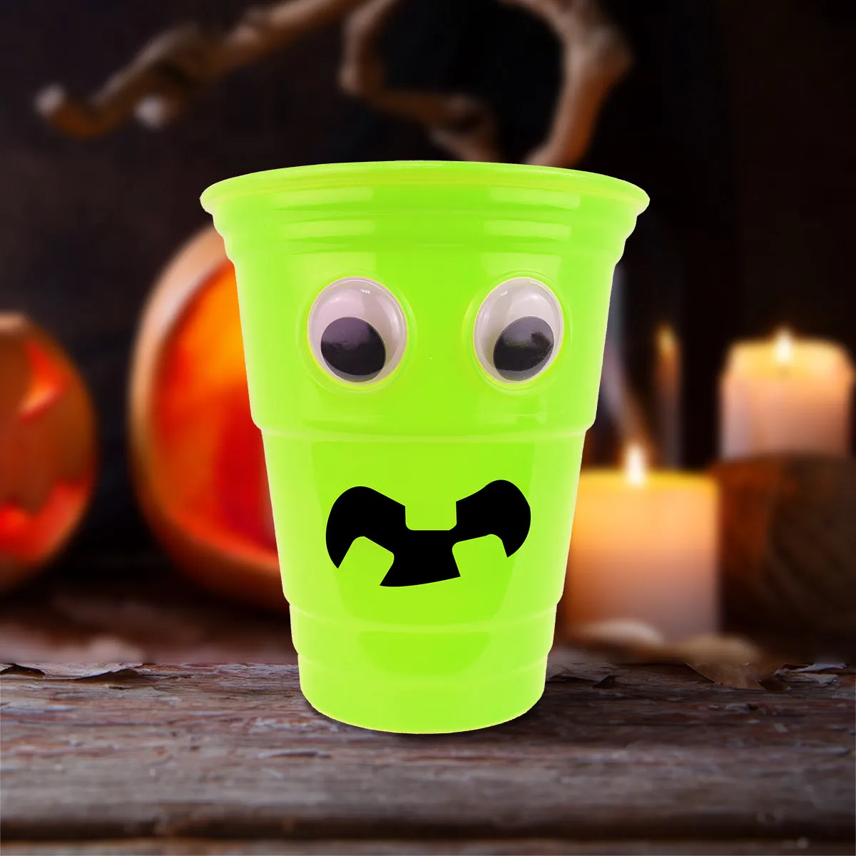 Vaso color Verde con Diseo de Halloween