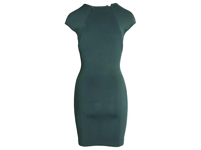 Vestido ajustado con mangas japonesas en viscosa verde de Alexander Wang 